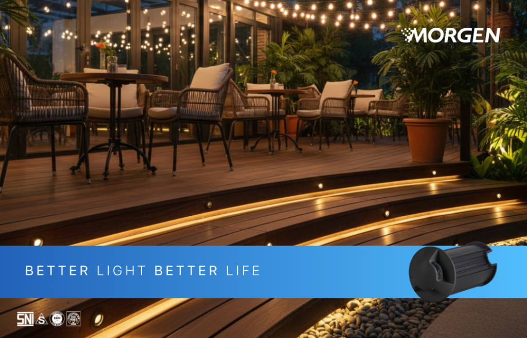 outdoor café lighting
